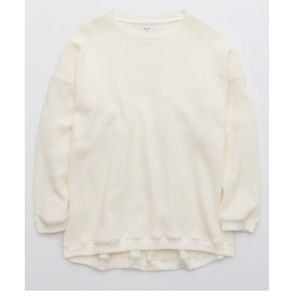 Aerie waffle fleece oversized sweatshirt